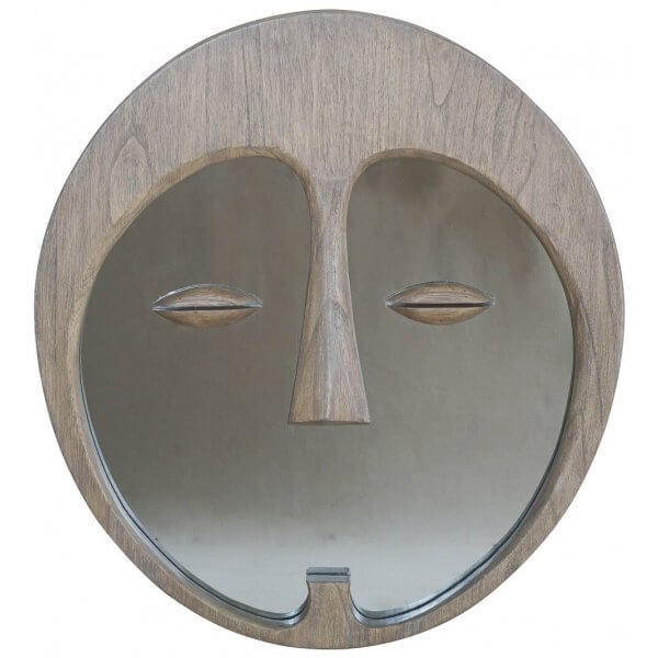 Vista frontal modelo 4 de espejo Jalonke tribal