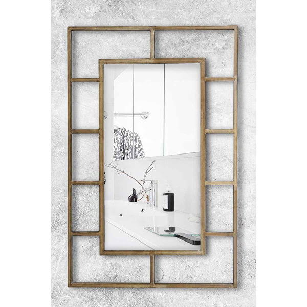 Espejo Bessie Metal Brass