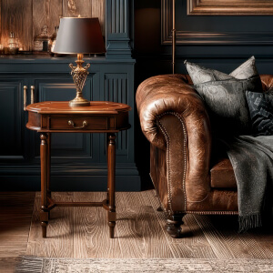 mesa vctoriana oval Keen caoba