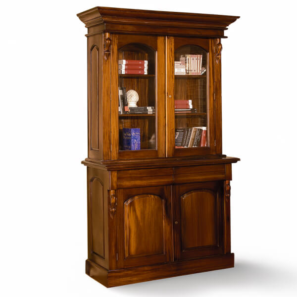 Librero-victoriano-2-puertas-keen-caoba